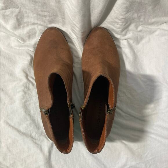 Lucky Brand Basel Bootie boho classic chic brown leather chelsea boots size 8 - Picture 1 of 9